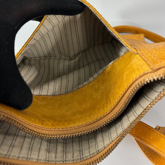 FRYE Women's Melissa Zip Crossbody Bag, Mustard - Picture 12 of 16